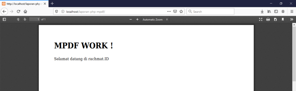 Cara Membuat Laporan PDF dengan PHP dan MPDF